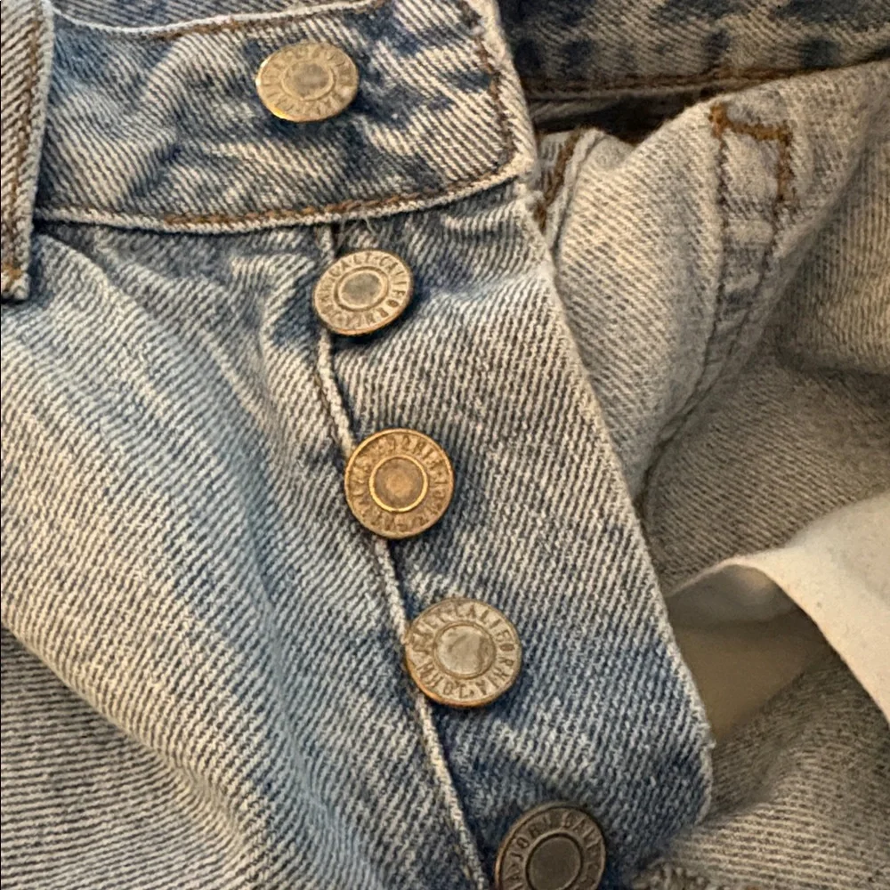 Brandy Melville J Galt Button Up Straight Leg Jeans - Picture 3 of 6